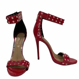 Asos Truffle Collection Red Studded heels. EUC